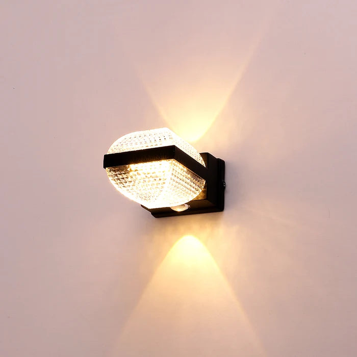 Wall Light LED 2×1W + 2×5W IP54 Warm White Black — LL 2616-54-BK-WW
