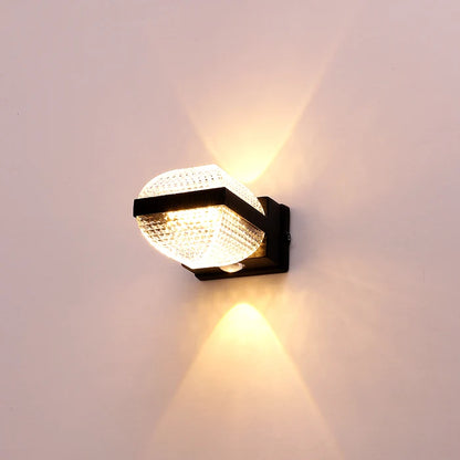 Wall Light LED 2×1W + 2×5W IP54 Warm White Black — LL 2616-54-BK-WW