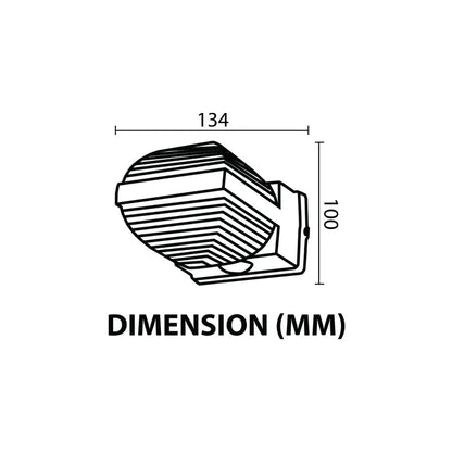 Wall Light LED 2×1W + 2×5W IP54 Warm White Black — LL 2616-54-BK-WW