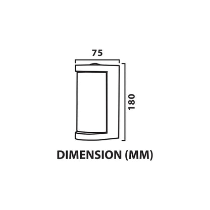 Outdoor Wall Light LED 8W IP54 Warm White Black — LL 2624-44-BK-WW
