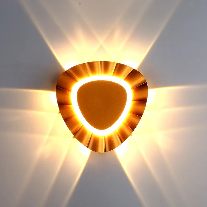 Wall Light LED 9W + 6W IP54 Warm White Gold — LL 2630-20-GO-WW