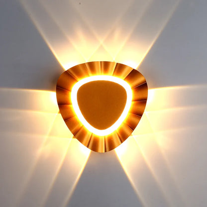 Wall Light LED 9W + 6W IP54 Warm White Gold — LL 2630-20-GO-WW