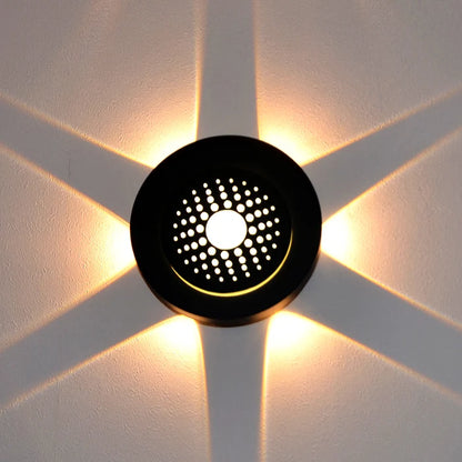 Wall Light LED 6W + 6W IP54 Warm White Black — LL 2632-20-BK-WW
