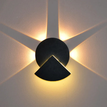 Wall Light LED 4W + 6W IP54 Warm White Black — LL 2633-20-BK-WW