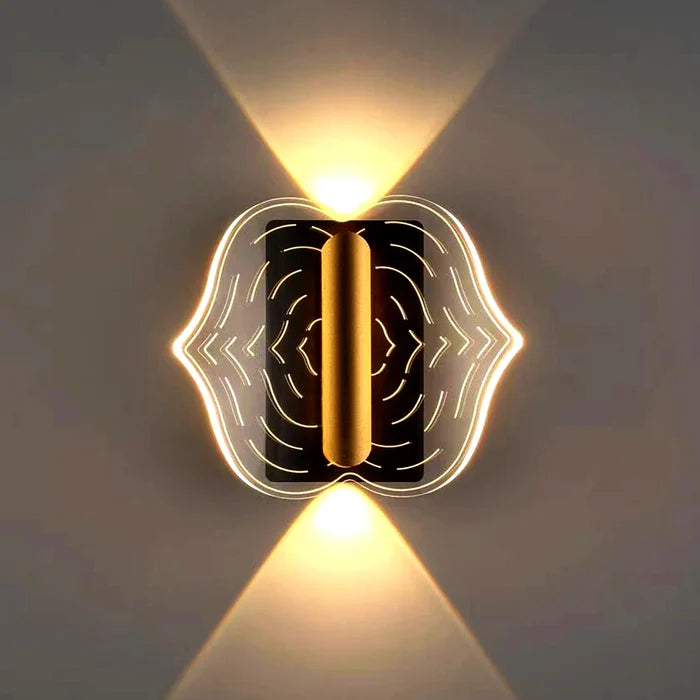 Wall Light LED 2W + 4W IP54 Warm White Black — LL 2638-20-BK-WW