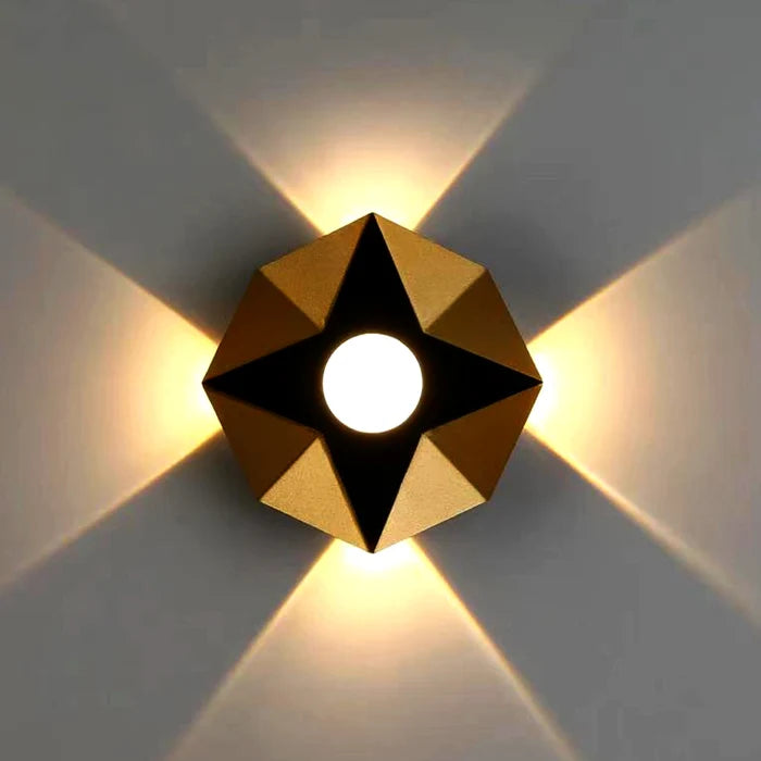 Wall Light LED 4W + 3W IP54 Warm White Gold — LL 2639-20-GO-WW