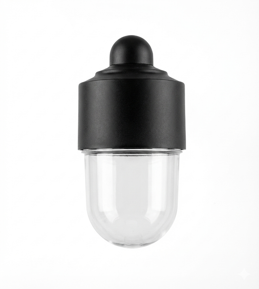 Fence Light Oval Shaped Traditional Black — LL 5004-BK