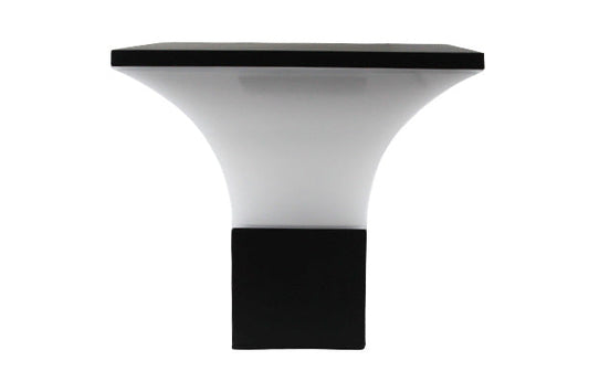 Fence Light Square Cone-Shaped Wall Black — LL 7481-BK