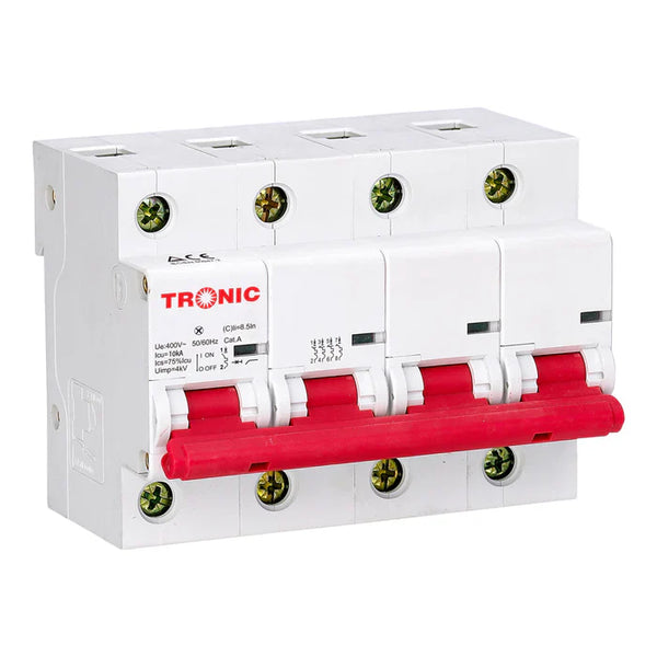 MCB – 4 Pole Miniature Circuit Breaker 125A, 10kA — MC 10K125-04