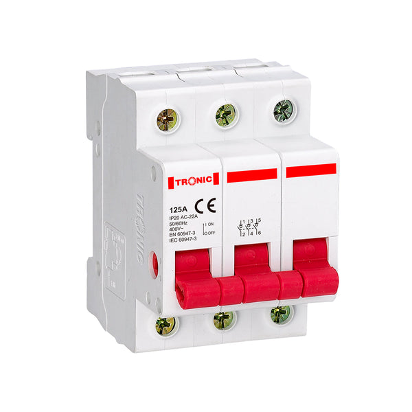 Mcb Isolator 4Pole 125A Multi-Colour — MC IS4P-125