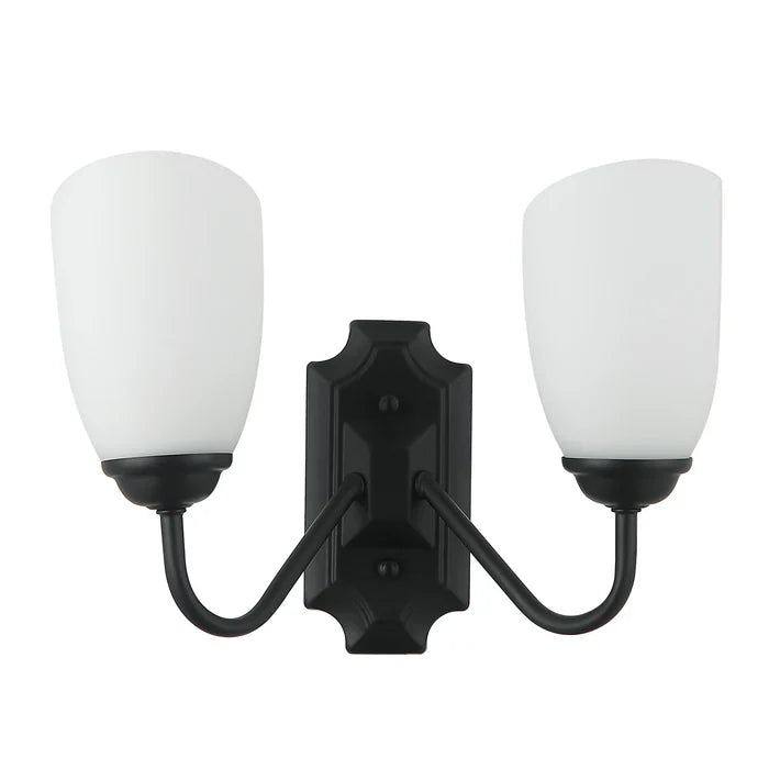 Wall Light E27 Black — PL 7031-27-2A-BK