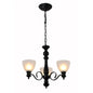 Chandelier Featuring Frosted Glass Black — PL 1102-03