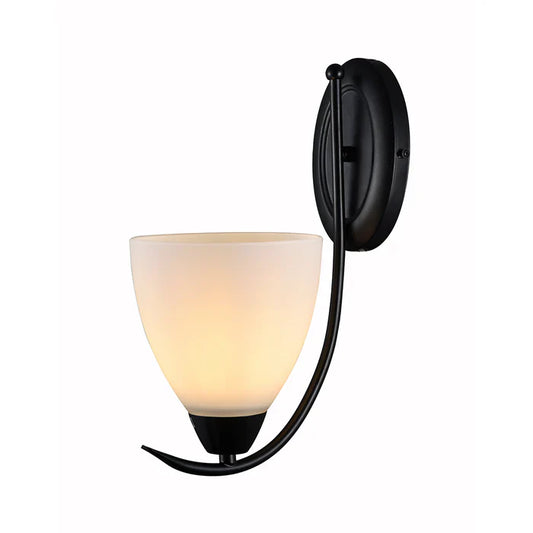Wall Light Curved Metal Frame Black — PL 1104-01