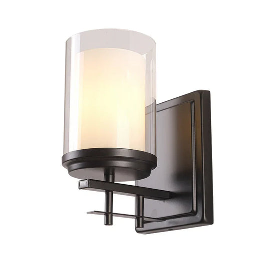 Wall Light Matte Frame Frosted Black — PL 1126-01-BK