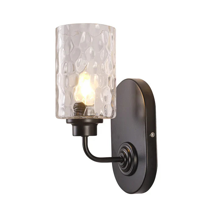 Wall Light Curved Arm Fixture Black — PL 1132-01-BK