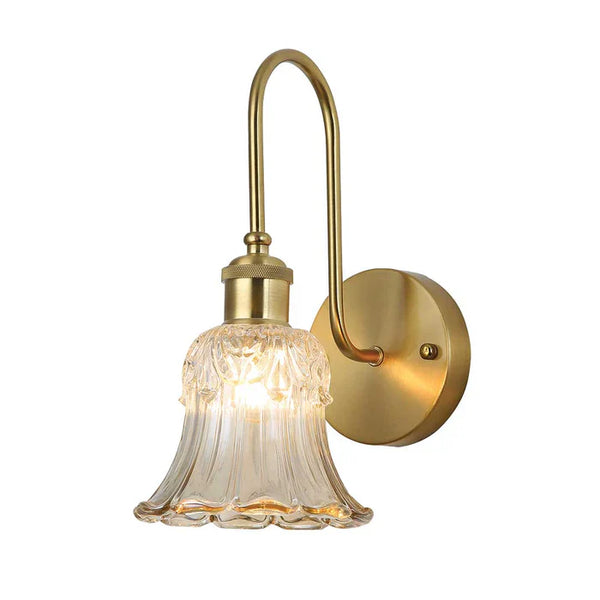 Vintage Crystal Glass Wall Light — PL 2516-GL-AB