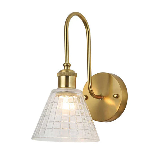 Wall Light Clear Glass Cone E27 — PL 2518-GL-CL