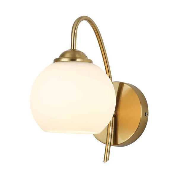 Elegant Globe Frosted Wall Light — PL 2539-GL-WH