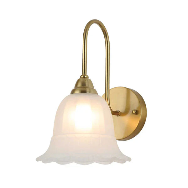 Victorian Fluted Frosted Glass Wall Light — PL 2541-GL-WH