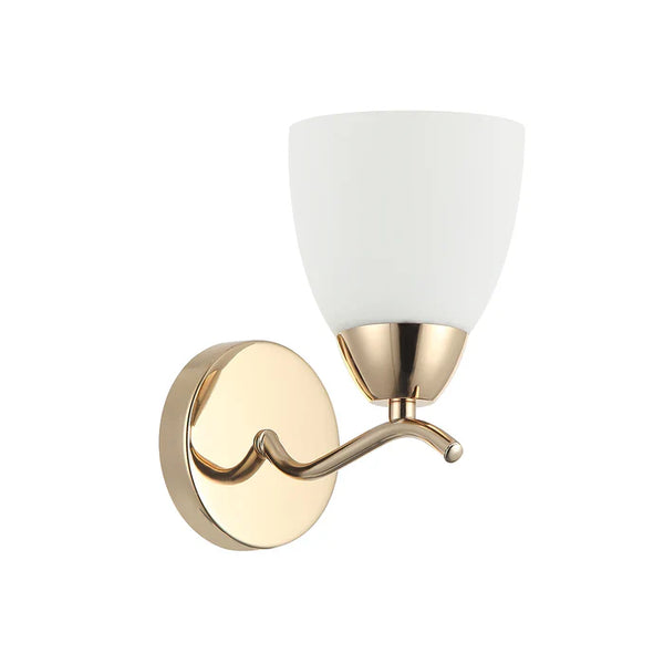 Golden Accent Wall Light with Frosted Glass Shade — PL 7008-27-01-GD