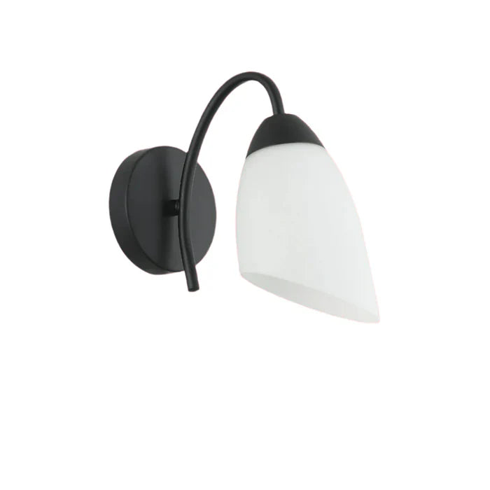 Wall Light Modern Fixture Frosted Black — PL 7011-27-01-BK