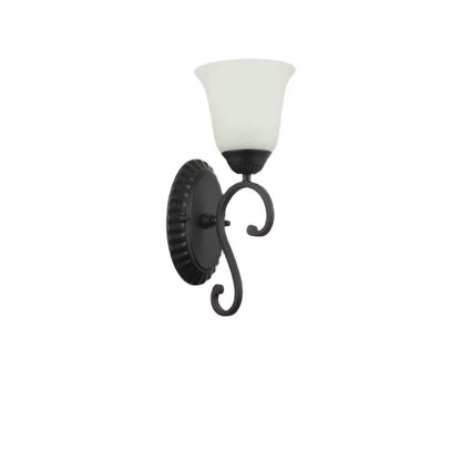 Wall Light Vintage Frosted Bell Black — PL 7030-27-01-BK