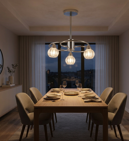 Pendant Light E14 Silver — PL 7041-14-03-SI