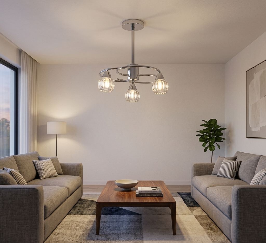 Pendant Light E14 Silver — PL 7041-14-03-SI