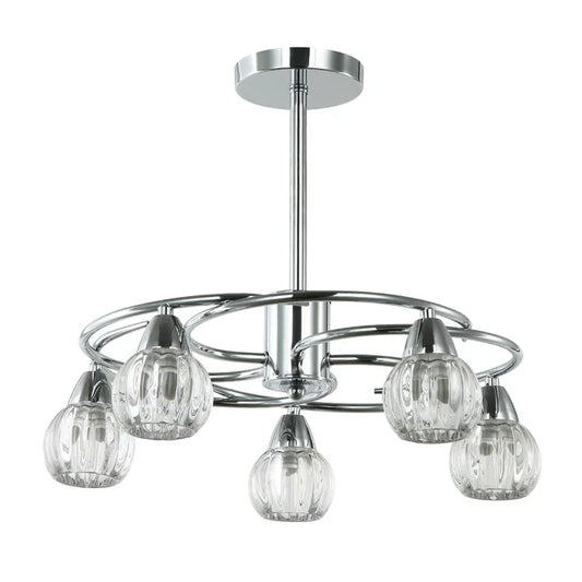 Pendant Light E14 Silver — PL 7041-14-05-SI