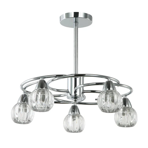 Pendant Light E14 Silver — PL 7041-14-05-SI