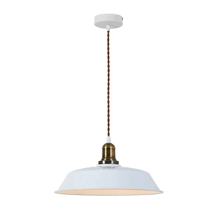 Pendant Light Contemporary Deep-Dish White — PL 7910-02-WH