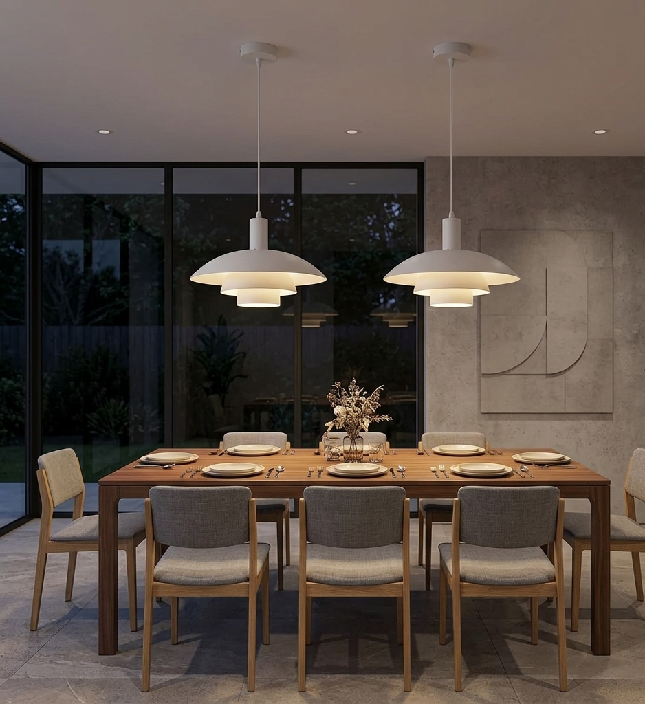Pendant Light E27 White — PL 7912-02-WH