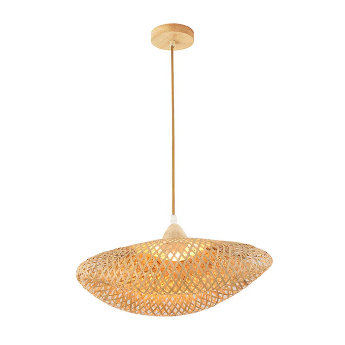 Pendant Light Natural Wood Finish, Bamboo — PL WD25-09