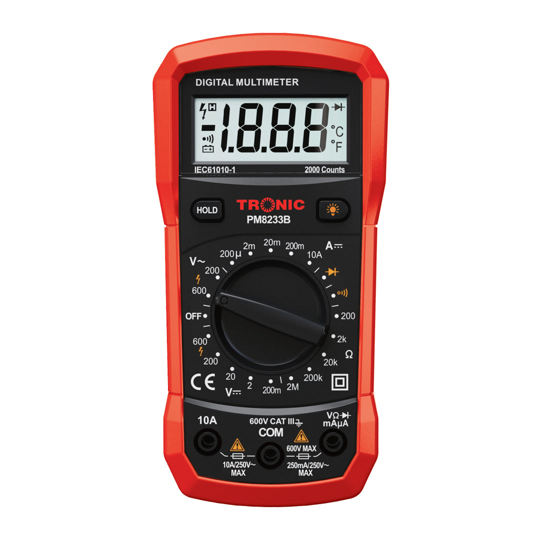 Voltage Testers Digital Multimeter Red — PM8233B