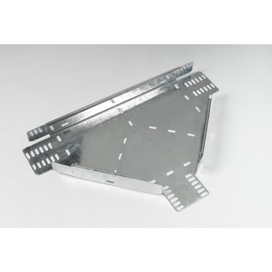 Ventilated Cable Tray Pre Galvanised Tee Silver — CT22550T