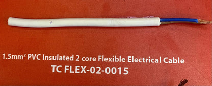 Power Cable 1.5mm 2Core Black — MT FLEX-02-0015-BK