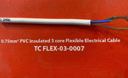 Power Cable 0.75mm 3Core Black — MT FLEX-03-0007-BK