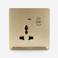 Switch Socket Premium Universal Single — TD 5113-UN-GY