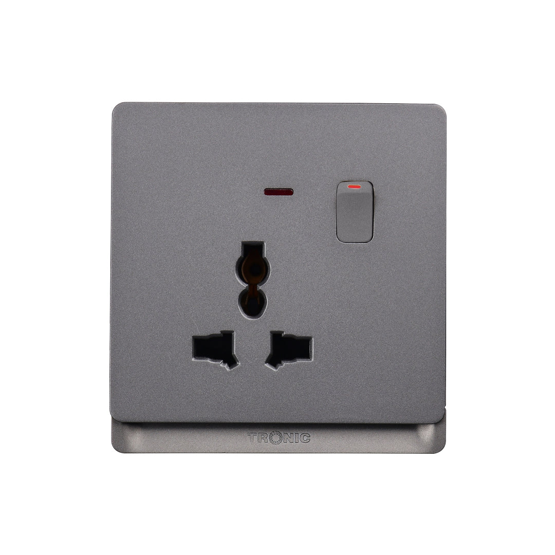 Switch Socket Premium Universal Single — TD 5113-UN-GY