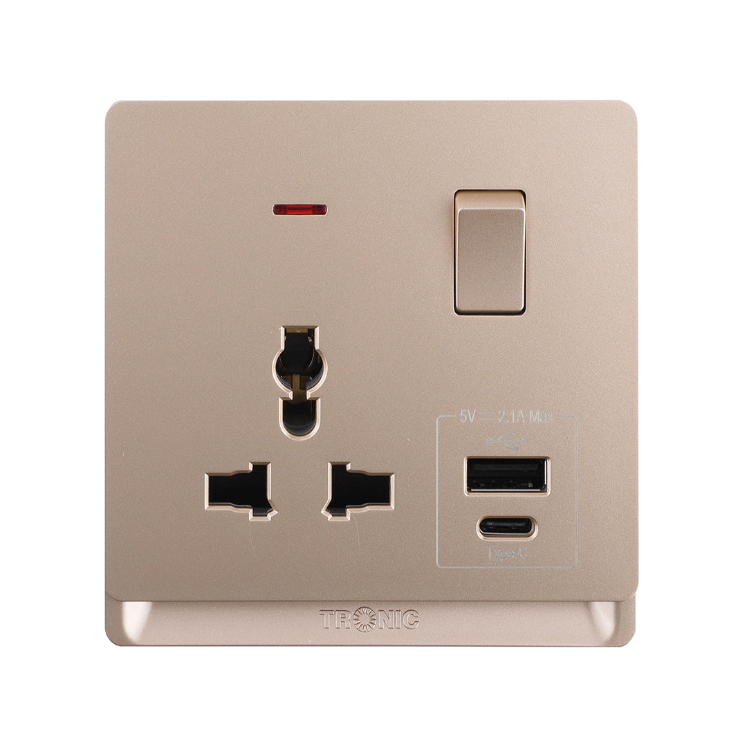 Basic Switches Premium Universal Single Black — TD 5113-UN-UB-BK