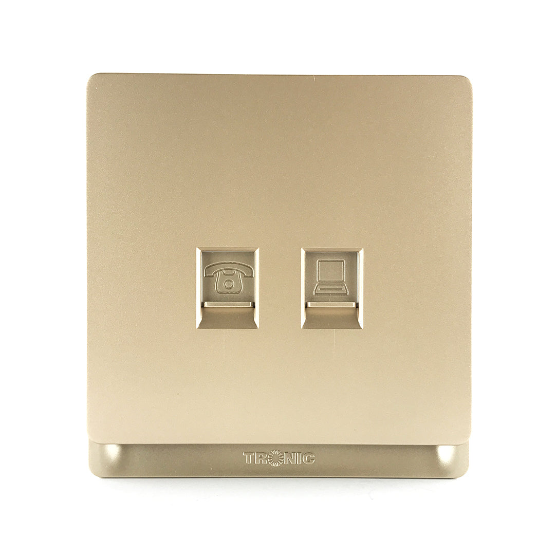 Switch Socket Premium Telephone Outlet — TD 5164-GY