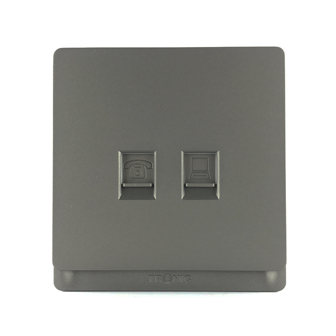 Switch Socket Premium Telephone Outlet — TD 5164-GY
