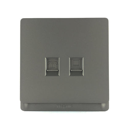 Switch Socket Premium Telephone Outlet — TD 5164-GY