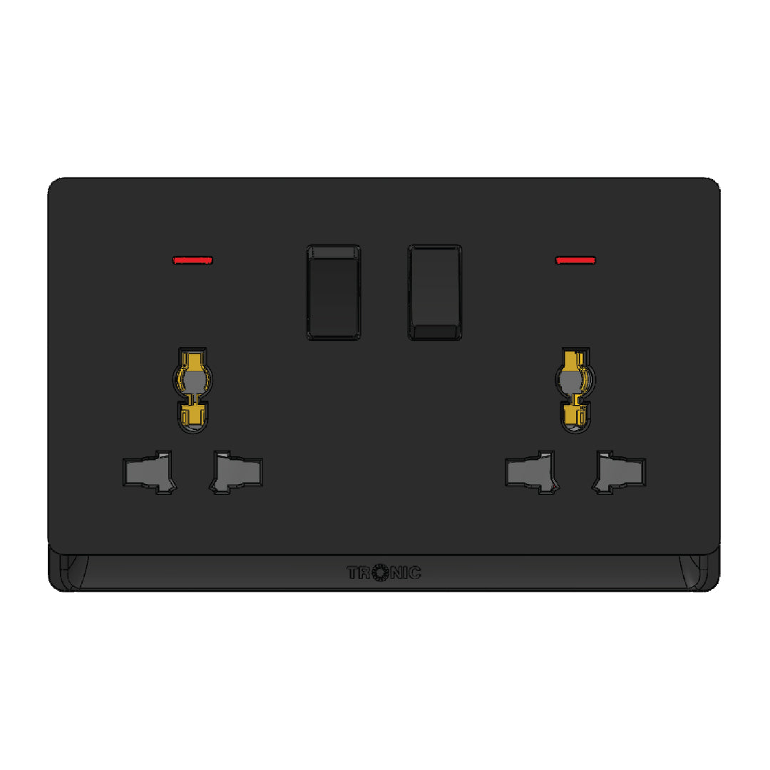 Switch Socket Premium Universal Double Gold — TD 5213-UN-GO
