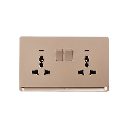 Switch Socket Premium Universal Double Gold — TD 5213-UN-GO