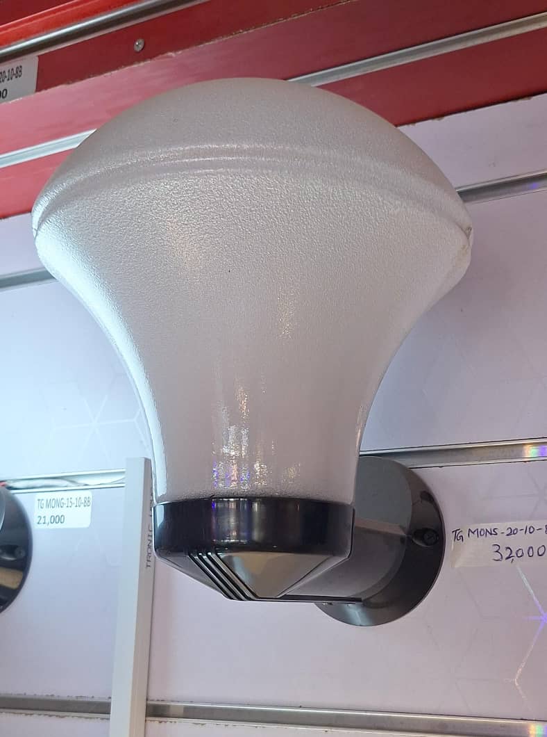 Fence Light Dome Tinted Glass White — TG MONS-20-10-8B