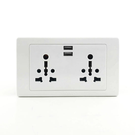 Universal Double Outlet Usb — TR 5213-UN-UB-02