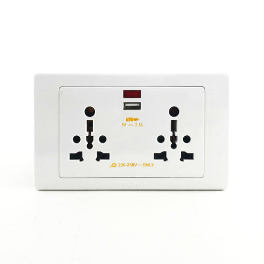 Universal Double Outlet Usb — TR 5213-UN-UB-NE