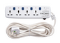 Extension Cable Surge Protection Socket White — TR 1104-10
