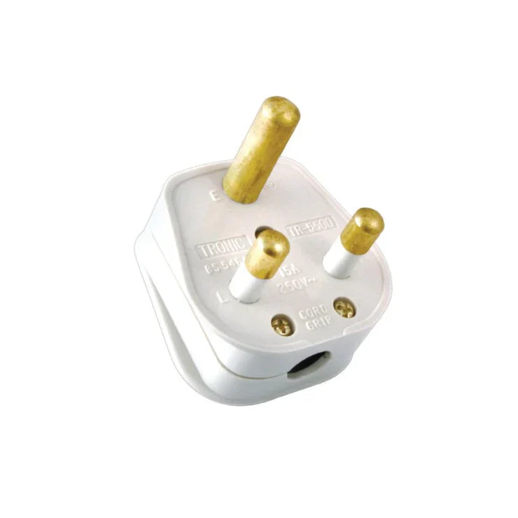Top Plug 15A White Plastic; Metal — TR5500
